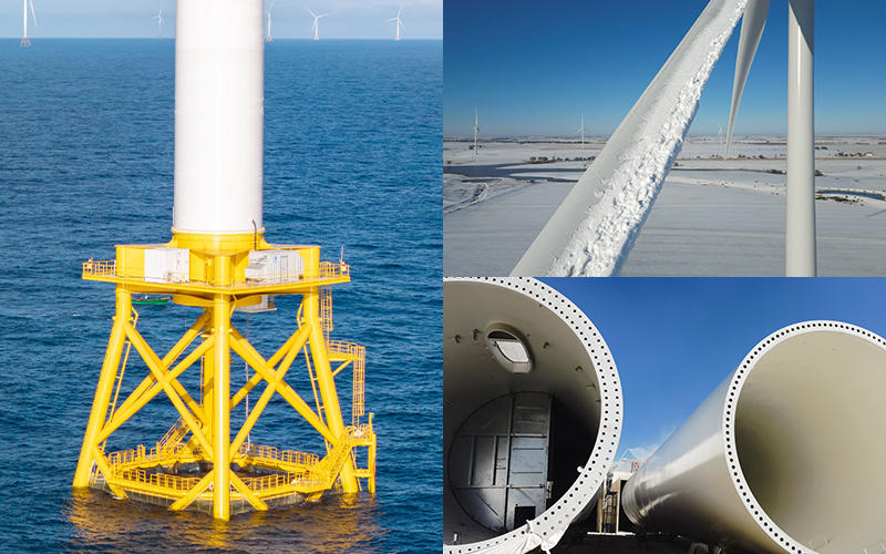 海上、陆上风电防护